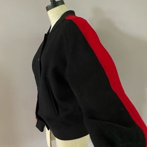 Sandro Kavins wool color block Bomber jacket